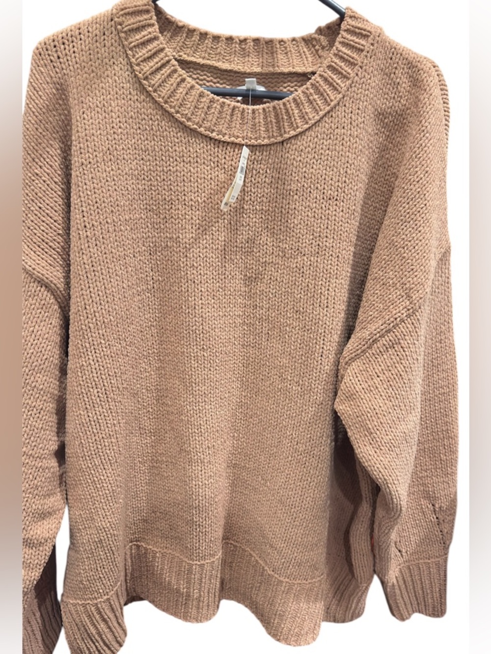 aerie Relaxed Crewneck Sweater in Camel Brown